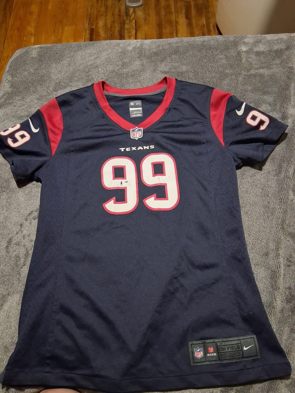 Nike Kids Houston Texans #99 Navy and Red Jersey